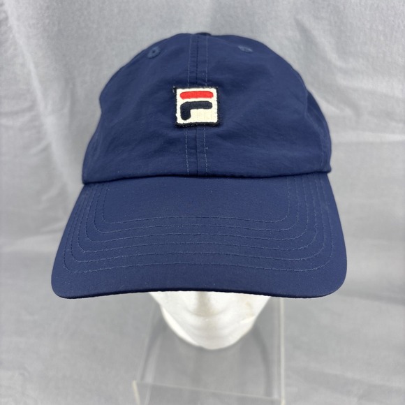 NWT Fila Nylon Navy Blue Matte Dad Cap 412 SnapBack - Picture 1 of 14